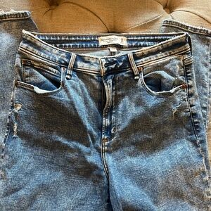 Abercrombie and Fitch acid wash skinny jeans curve love